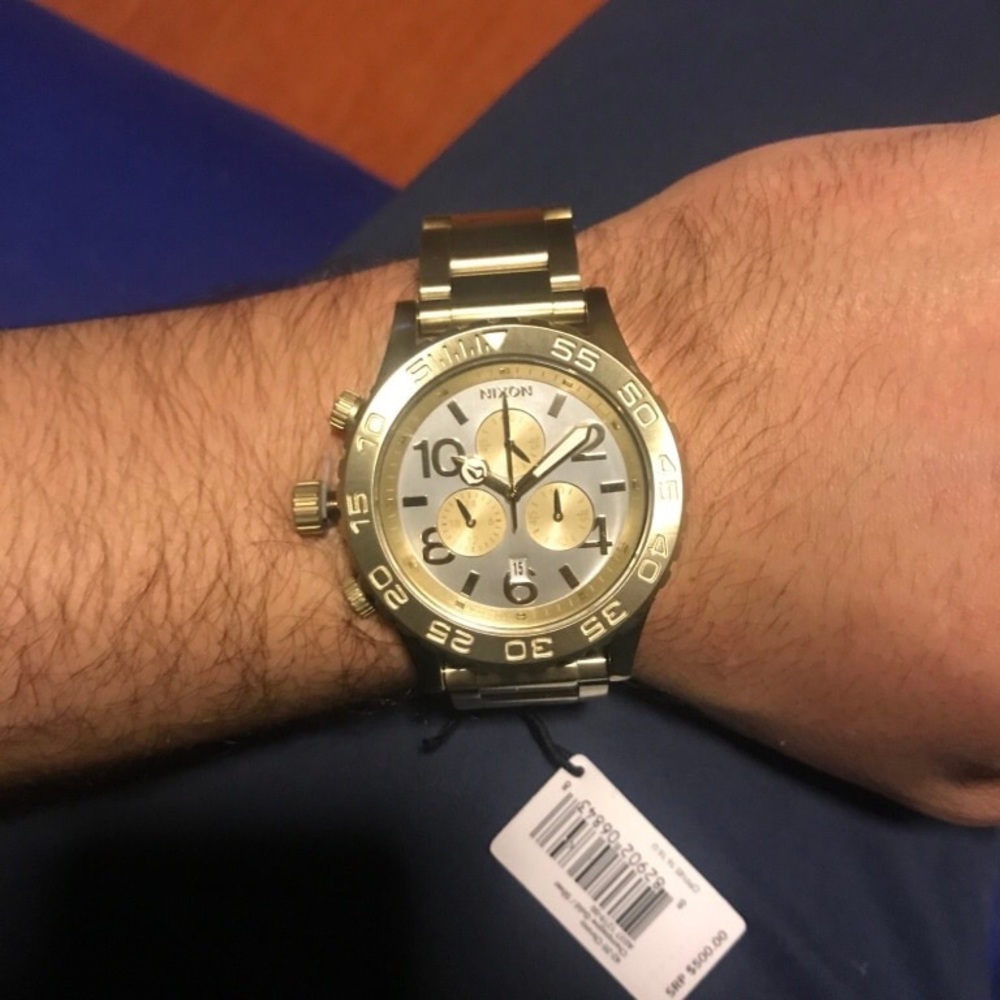 Nixon 42-20 chrome gold Chrono NWT